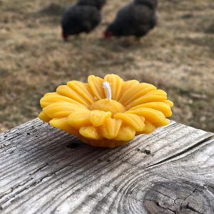 Blütenkerze aus Bio Bienenwachs